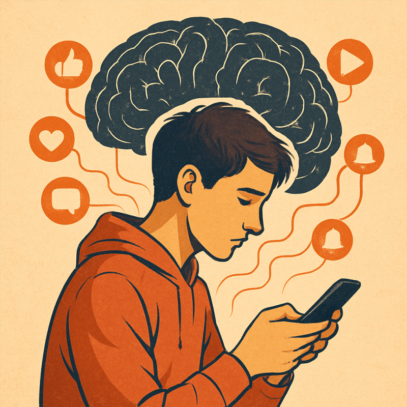 تاثیر مصرف مداوم موبایل و شبکه‌های اجتماعی